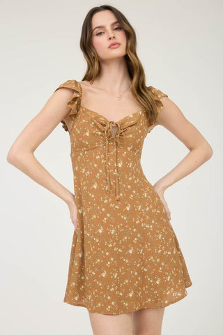 Veronica Floral Tie Mini Dress
