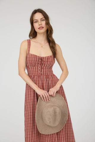Helen Corset Tie Midi Dress