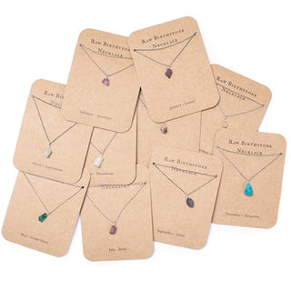 Sugarboo Sterling Silver Raw Birthstone Necklaces