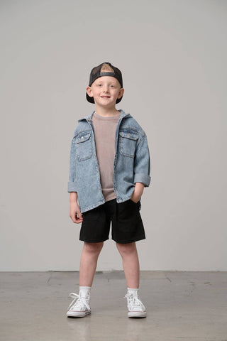 Little Bipsy Kids Lightweight Hooded Denim Jacket