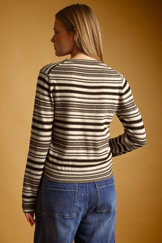 Monica Striped Knit Top
