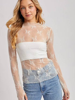 Ginny Floral Lace Top