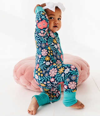 Bird and Bean Baby Maren Floral Pajamas