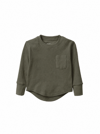 Little Bipsy Baby Boys Green Waffle Top