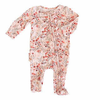 Caden Lane Baby Autumn Blooms Ruffle Footie