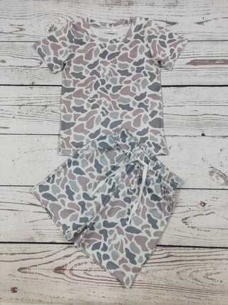 Boys Camo Printed Short Set