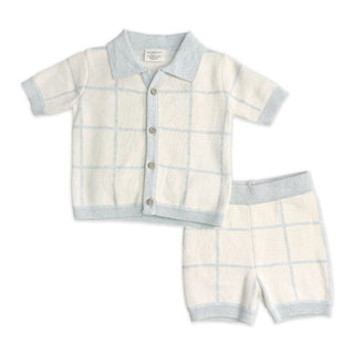 Viverano Checkered Jacquard Shirt and Shorts