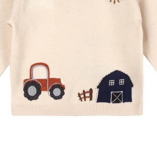 Viverano Baby Tractor Embroidered Pullover