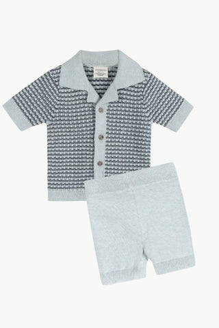 Viverano Miles Wave Textered Shirt and Shorts