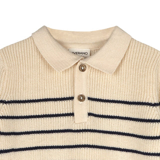 Viverano Baby Boy Stripe Polo Pullover Set