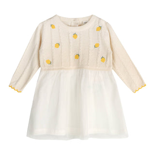 Viverano Lemon Embroidered Tutu Dress