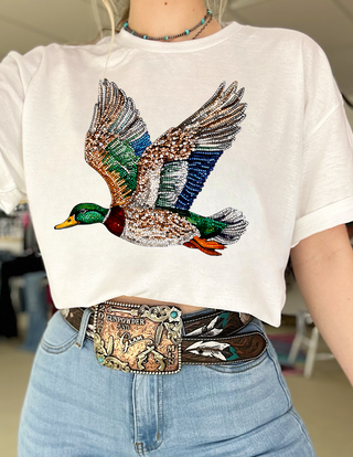 Lisa Faux Rhinestone Mallard Tee