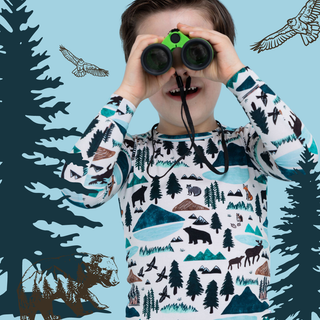 Bird and Bean Kids Wild Mountain Pajamas