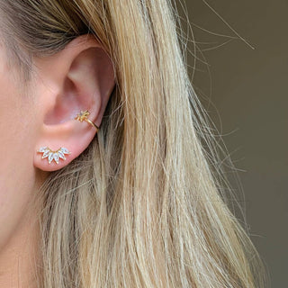 Salt Marquise Diamond Stud Earrings