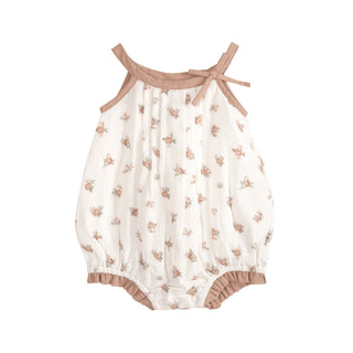 Viverano Tea Rose Floral Romper and Headband