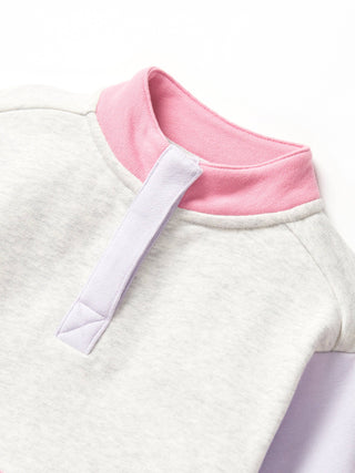Little Bipsy Girls Colorblock Mockneck Pullover