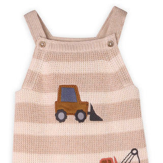Viverano Baby Boy Truck Stripe Overall Set