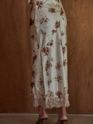 Honey Floral Midi Skirt