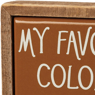 My Favorite Color Is Fall Box Sign Mini
