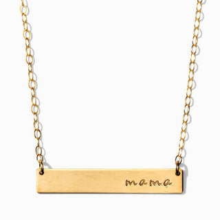 Everly Made Mama Classic Bar Necklace