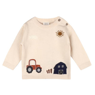 Viverano Baby Tractor Embroidered Pullover