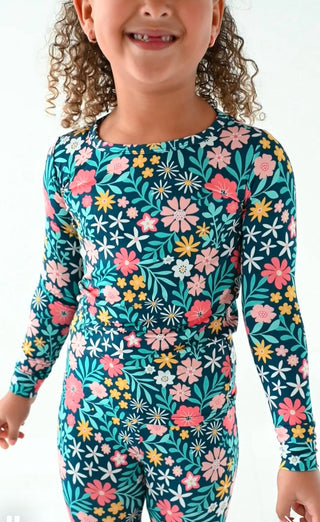 Bird and Bean Girls Maren Floral Pajamas