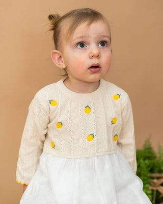 Viverano Lemon Embroidered Tutu Dress
