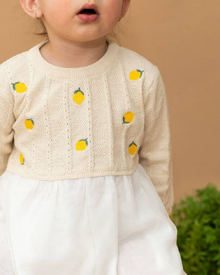 Viverano Lemon Embroidered Tutu Dress