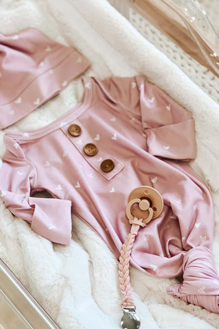 Caden Lane Baby Girl Knot Gown Sets