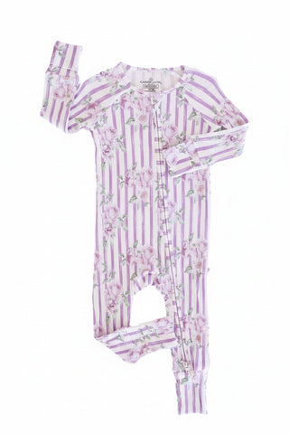 Caden Lane Baby Lilas Lilacs Zip Romper