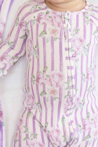Caden Lane Baby Lilas Lilacs Zip Romper