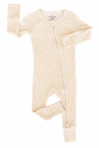 Caden Lane Baby Lovely Leopard Zip Romper