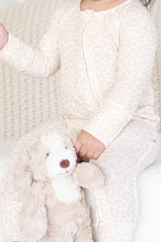Caden Lane Baby Lovely Leopard Zip Romper