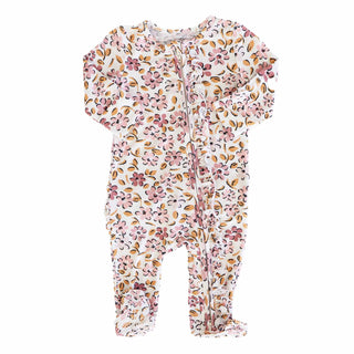 Caden Lane Baby Mauvelous Meadow Ruffle Footie