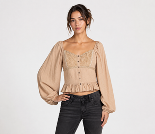 Miss Me Gandie Ruffled Top