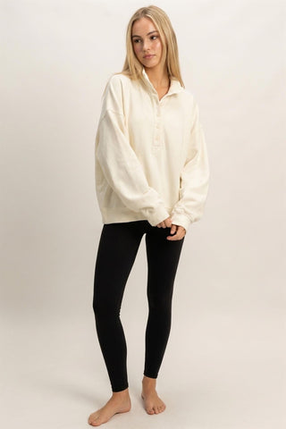 Candice Button Front Sweatshirt