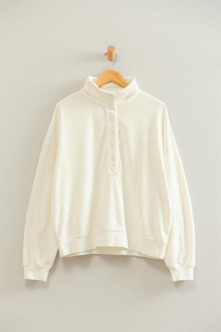 Candice Button Front Sweatshirt