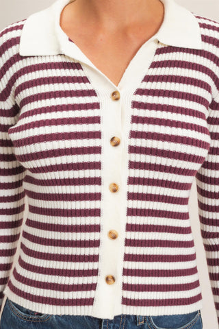 Francis Striped Button Polo