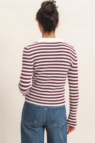 Francis Striped Button Polo