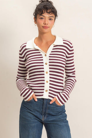 Francis Striped Button Polo