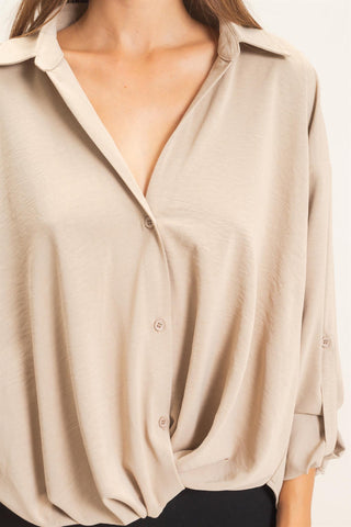 Ashlynn Dolman Button Top