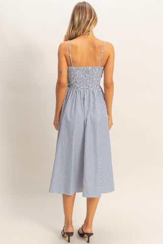 Hailey Striped Spaghetti Strap Dress