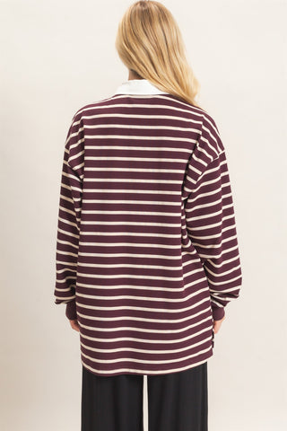 Dillan Striped Polo Top