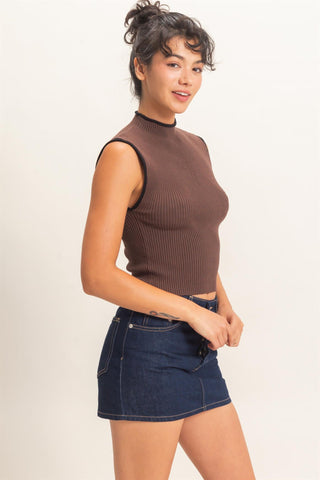 Ava Ribbed Sleeveless Top