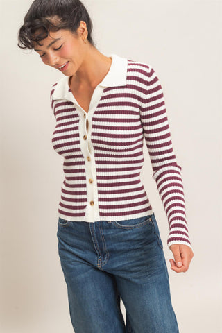 Francis Striped Button Polo