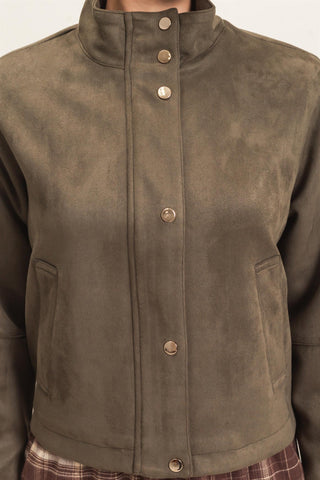 Selene Suede Snap Jacket