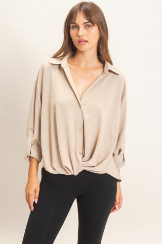 Ashlynn Dolman Button Top