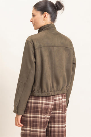 Selene Suede Snap Jacket