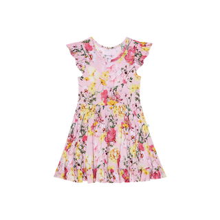 Posh Peanut Gaia Cap-Sleeve Ruffled Twirl Dress
