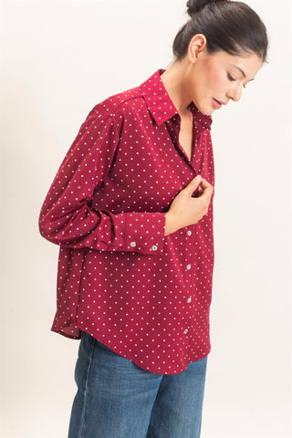 Diane Polka Dot Button Up